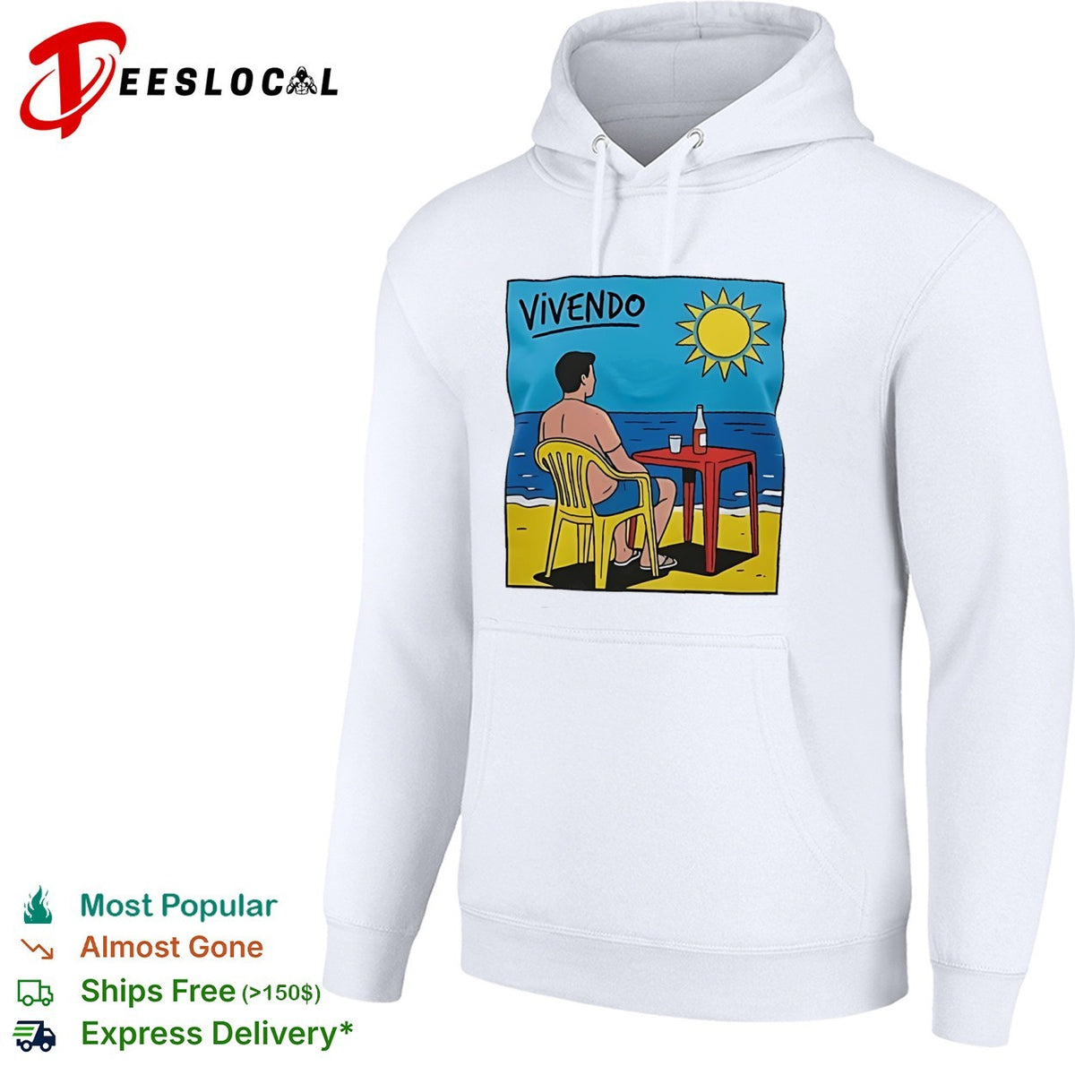 Vivendo Beach Summer Scene Aesthetic Leisure shirt