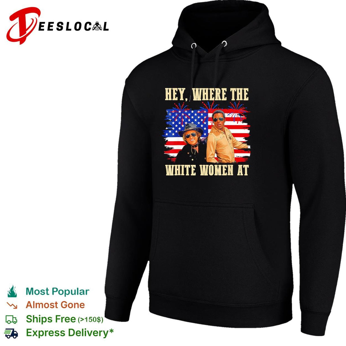 Hey where the white women at American flag fireworks funny shirt