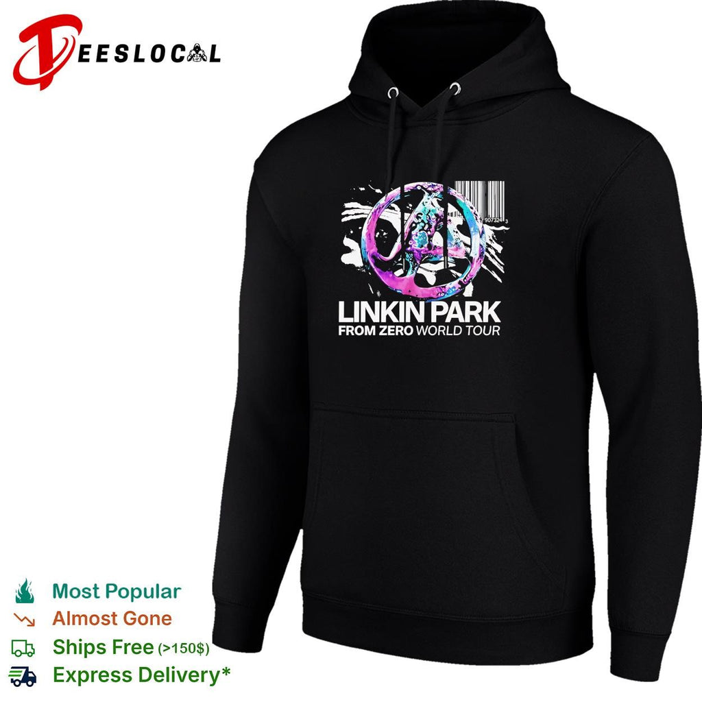 Linkin Park From Zero world tour paint splatter peace sign logo graphic shirt