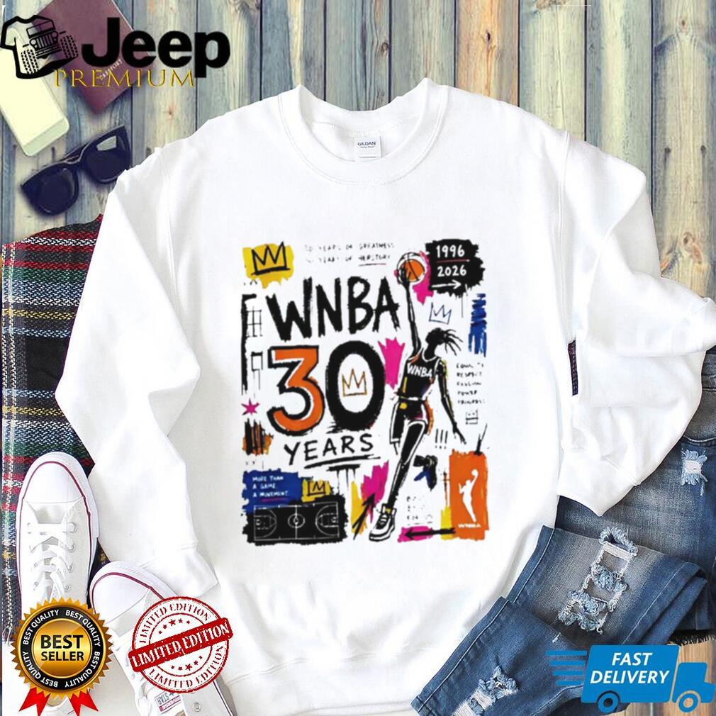 WNBA 30 Years Anniversary Graffiti Basketball Graphic T Shirt