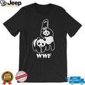 WWF Panda Bear Chainsaw Funny Conservation Humor Graphic T Shirt