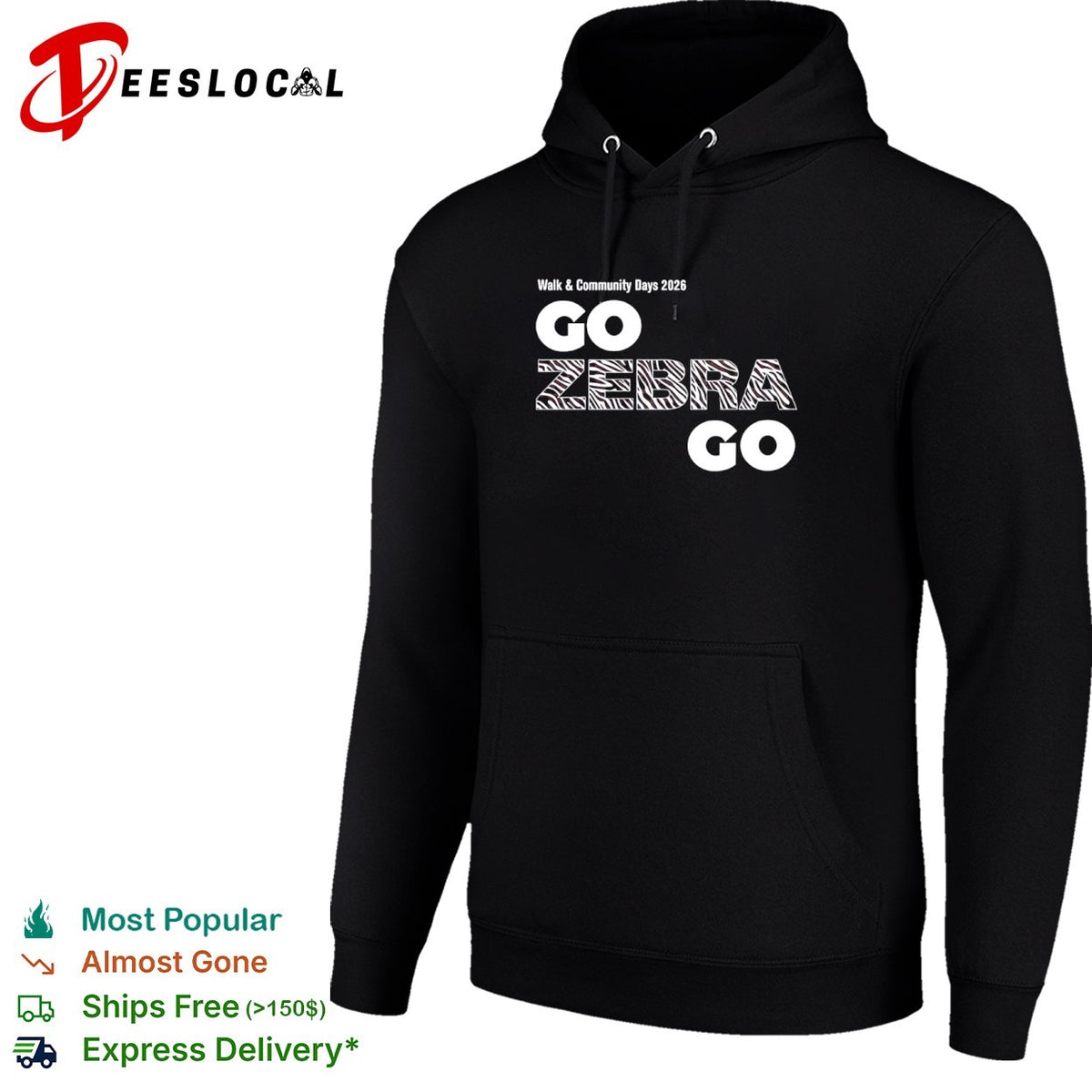 Walk community days 2026 go zebra go animal print shirt