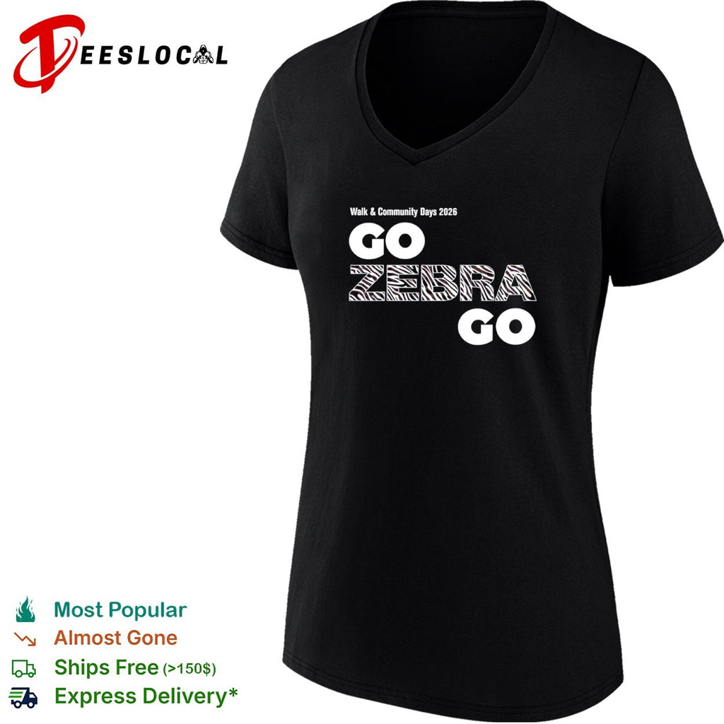Walk community days 2026 go zebra go animal print shirt