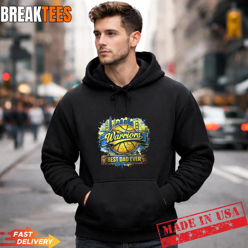 Warriors Basketball Team Best Dad Ever T-Shirt