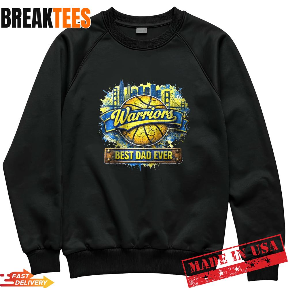 Warriors Basketball Team Best Dad Ever T-Shirt