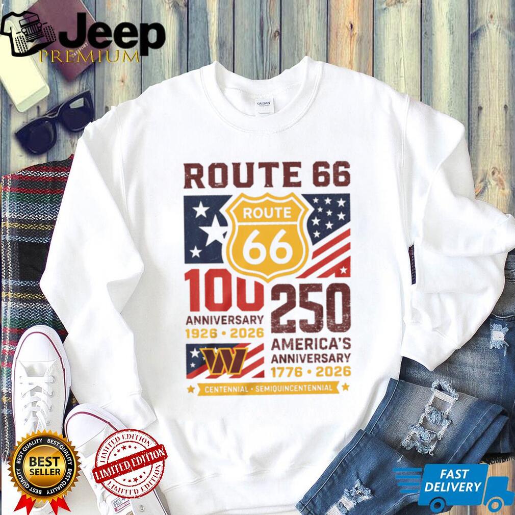 Washington Commanders Route 66 100th Anniversary America 250th Celebration T Shirt