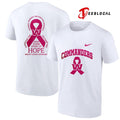 Washington Commanders never ever giving up hope breast cancer awareness shirt
