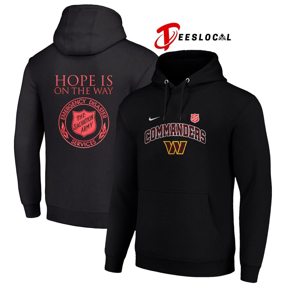 Washington Commanders the Salvation army hope is on the way emergency diaster services logo shirt