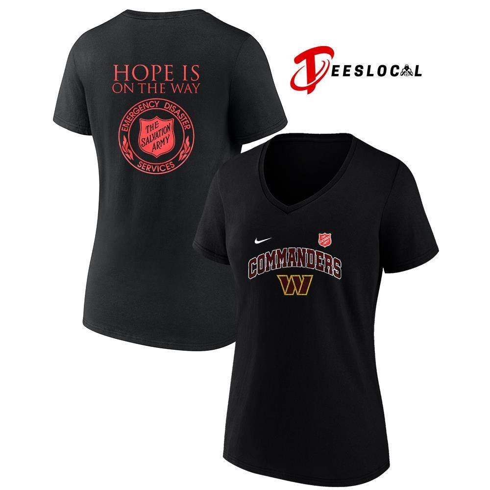 Washington Commanders the Salvation army hope is on the way emergency diaster services logo shirt