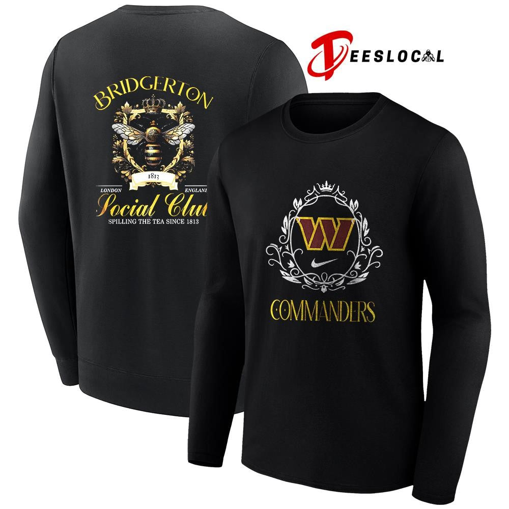 Washington Commanders x Bridgerton social club spilling the tea since 1812 graphic shirt