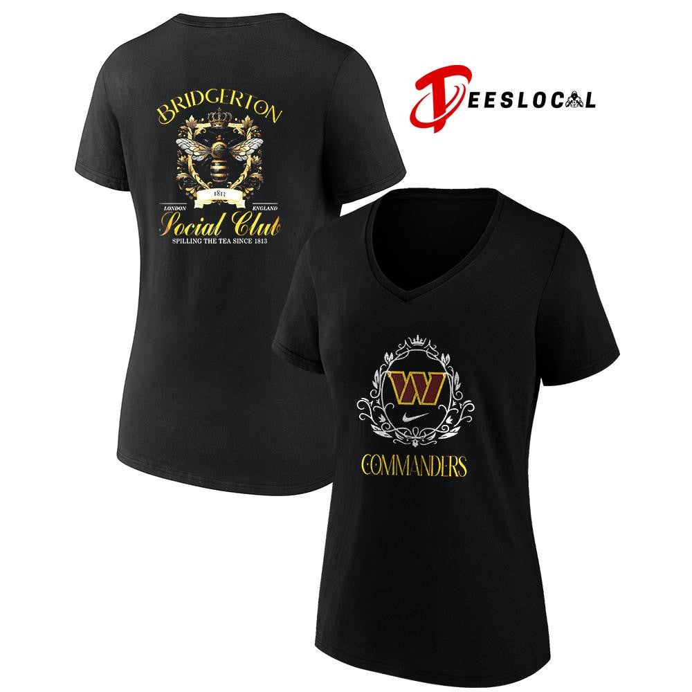 Washington Commanders x Bridgerton social club spilling the tea since 1812 graphic shirt