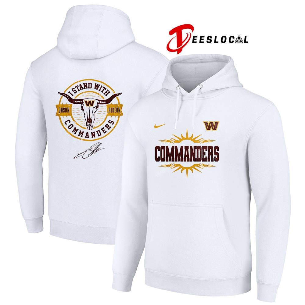 Washington Commanders x Jason Aldean I stand signature logo shirt