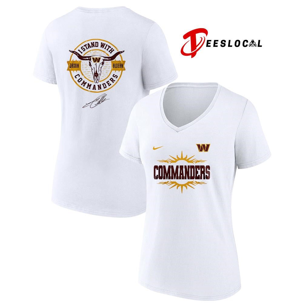 Washington Commanders x Jason Aldean I stand signature logo shirt
