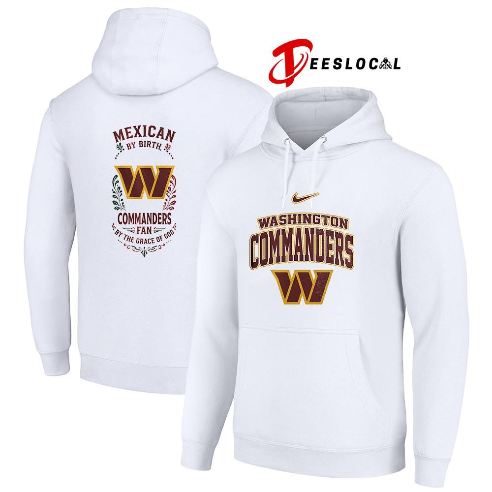 Washington Commanders x Mexican by birth by the grace of God logo shirt