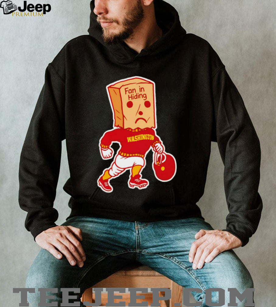 Washington Football Fan In Hiding Paper Bag Mascot T Shirt