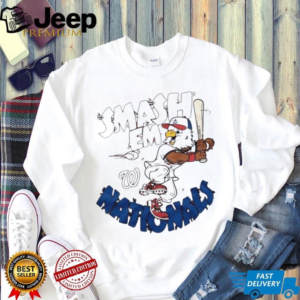 Washington Nationals Screech Mascot “Smash Em” Baseball Shirt