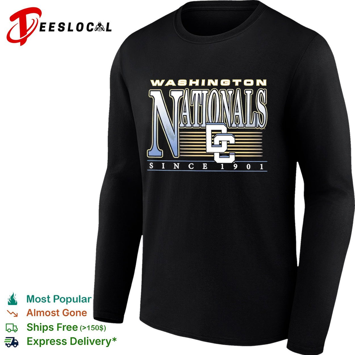 Washington Nationals Since 1901 DC Logo MLB Baseball Sport League Team Fan shirt