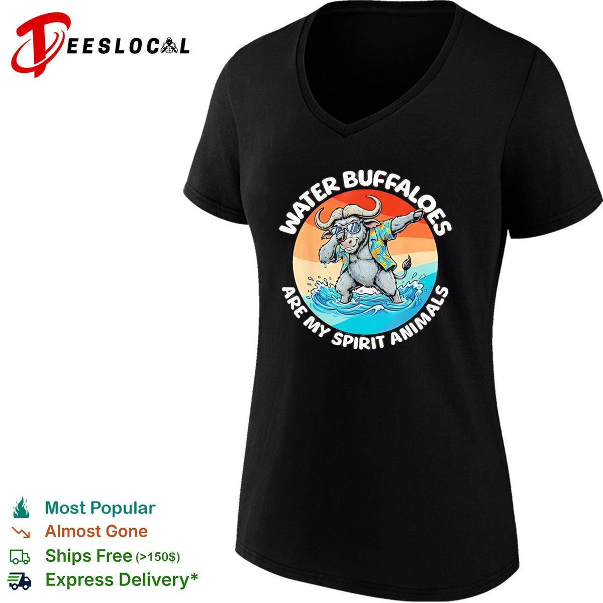Water Buffaloes are my spirit animals dabbing tropical sunset water buffalo shirt