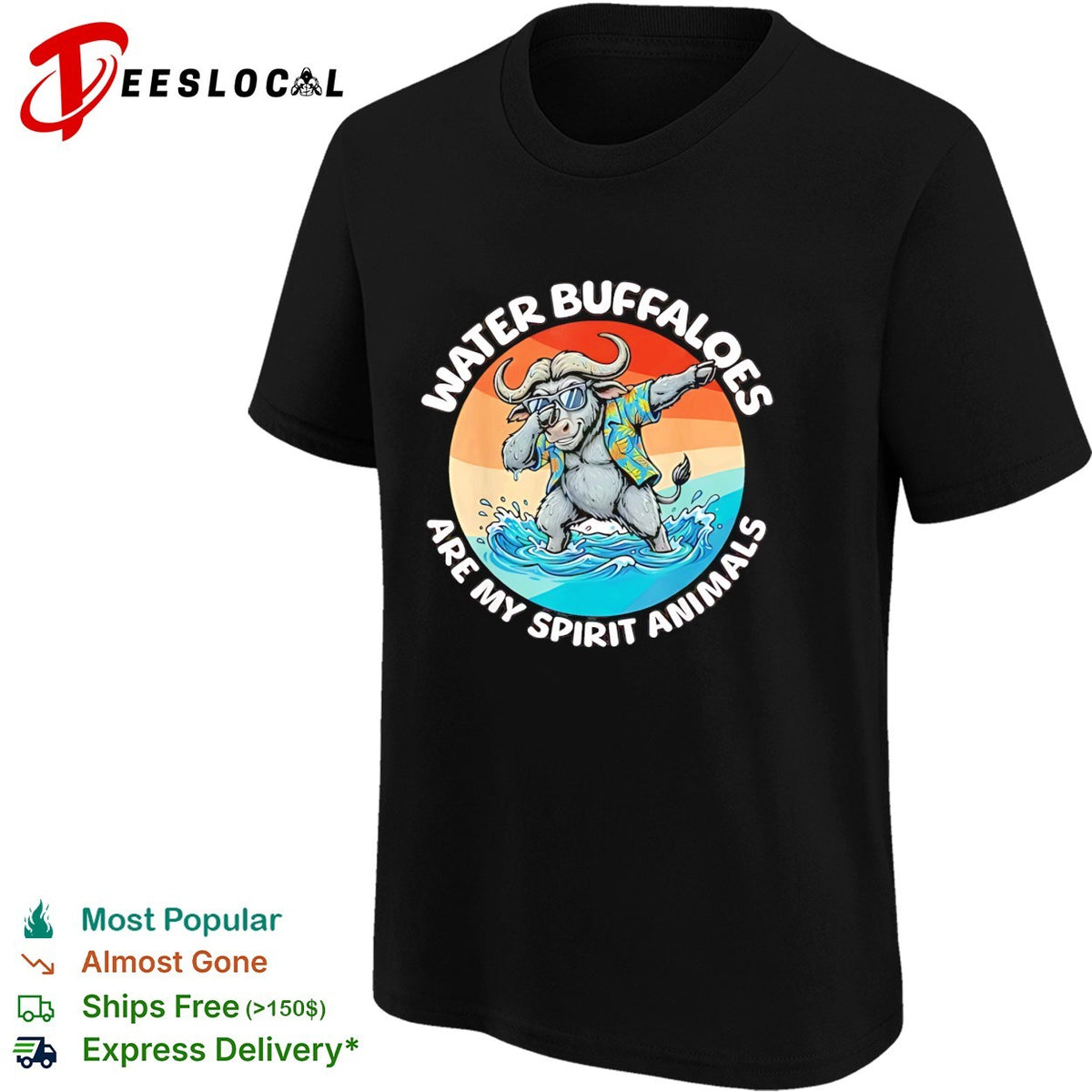 Water Buffaloes are my spirit animals dabbing tropical sunset water buffalo shirt