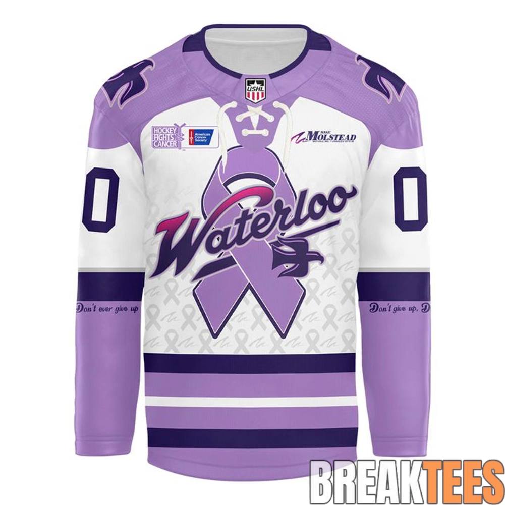 Waterloo Black Hawks x Hockey Fights Cancer Hockey Jersey