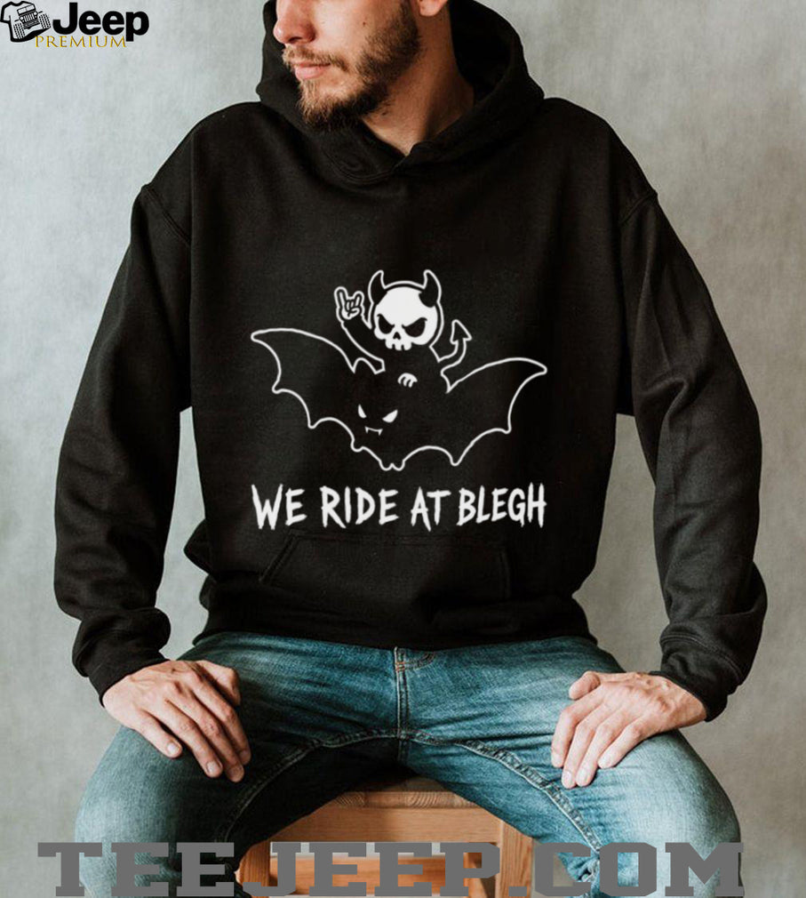 We Ride At Blegh Rock Devil Bat Cartoon Music Lover T Shirt