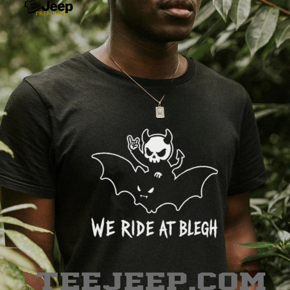 We Ride At Blegh Rock Devil Bat Cartoon Music Lover T Shirt