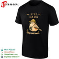 We bird at dawn birdwatcher with binoculars funny graphic shirt