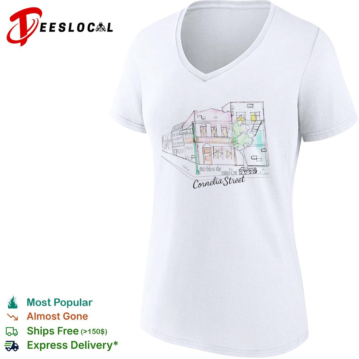 We bless the rains on Cornelia Street Taylor shirt