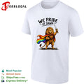 We pride at dawn lion rainbow cape sword LGBTQ pride art shirt