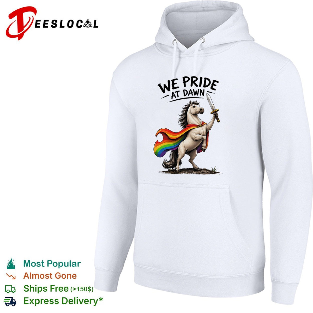 We pride at dawn unicorn rainbow cape sword LGBTQ pride art shirt