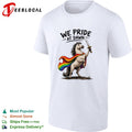 We pride at dawn unicorn rainbow cape sword LGBTQ pride art shirt