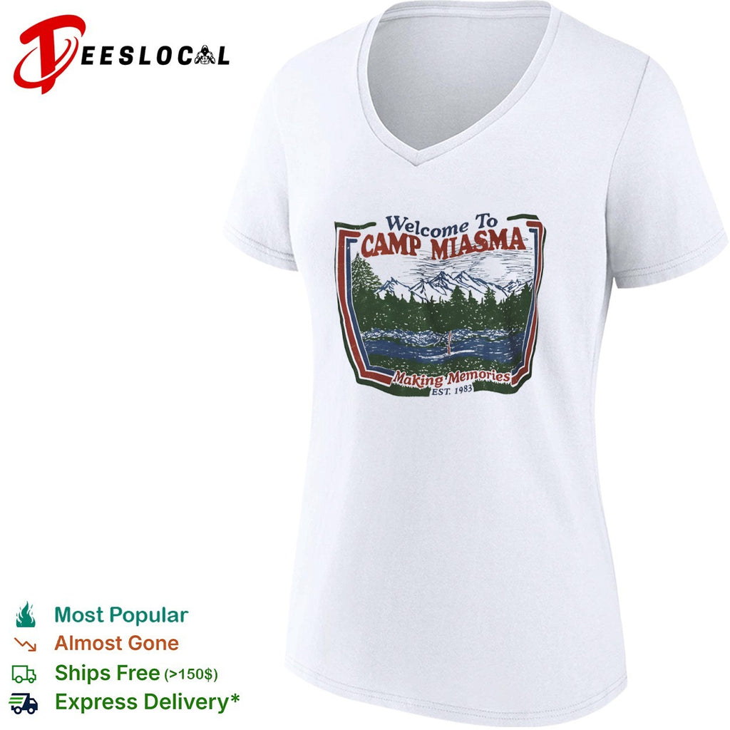 Welcome To Camp Miasma Making Memories Est 1983 Mountain Nature Landscape shirt