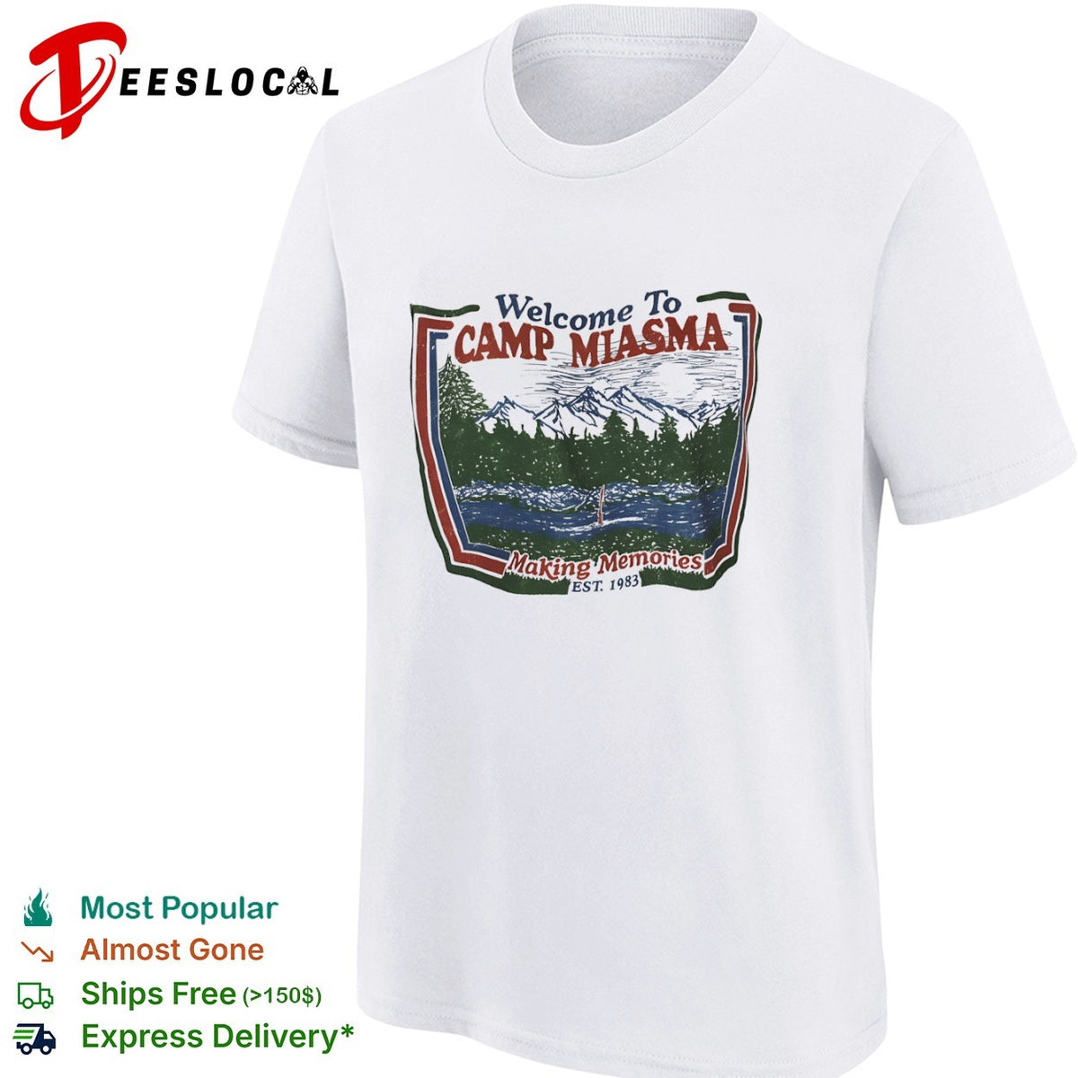 Welcome To Camp Miasma Making Memories Est 1983 Mountain Nature Landscape shirt