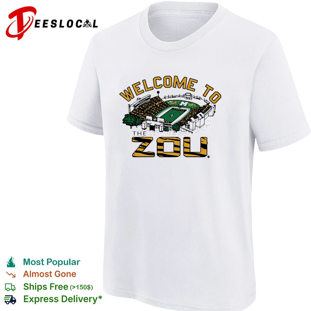 Welcome to the Zou Missouri Tigers football stadium shirt