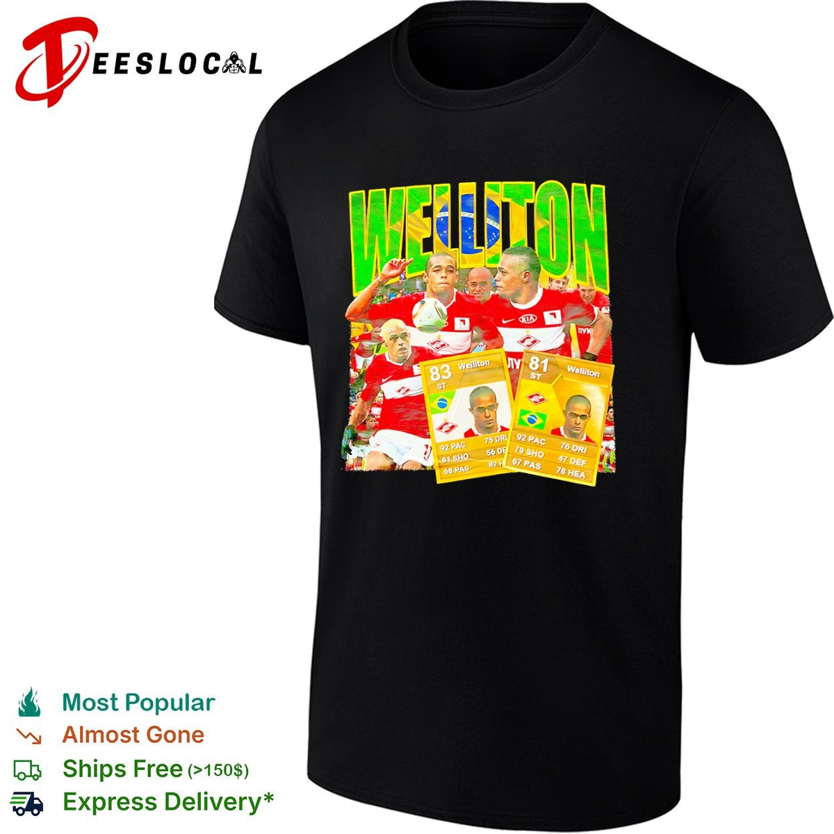 Welliton Spartak Moscow Russian Premier League FIFA Ultimate Team Soccer Shirt