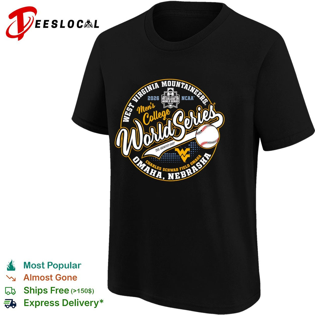 West Virginia Mountaineers 2026 College World Series Omaha Nebraska Logo shirt