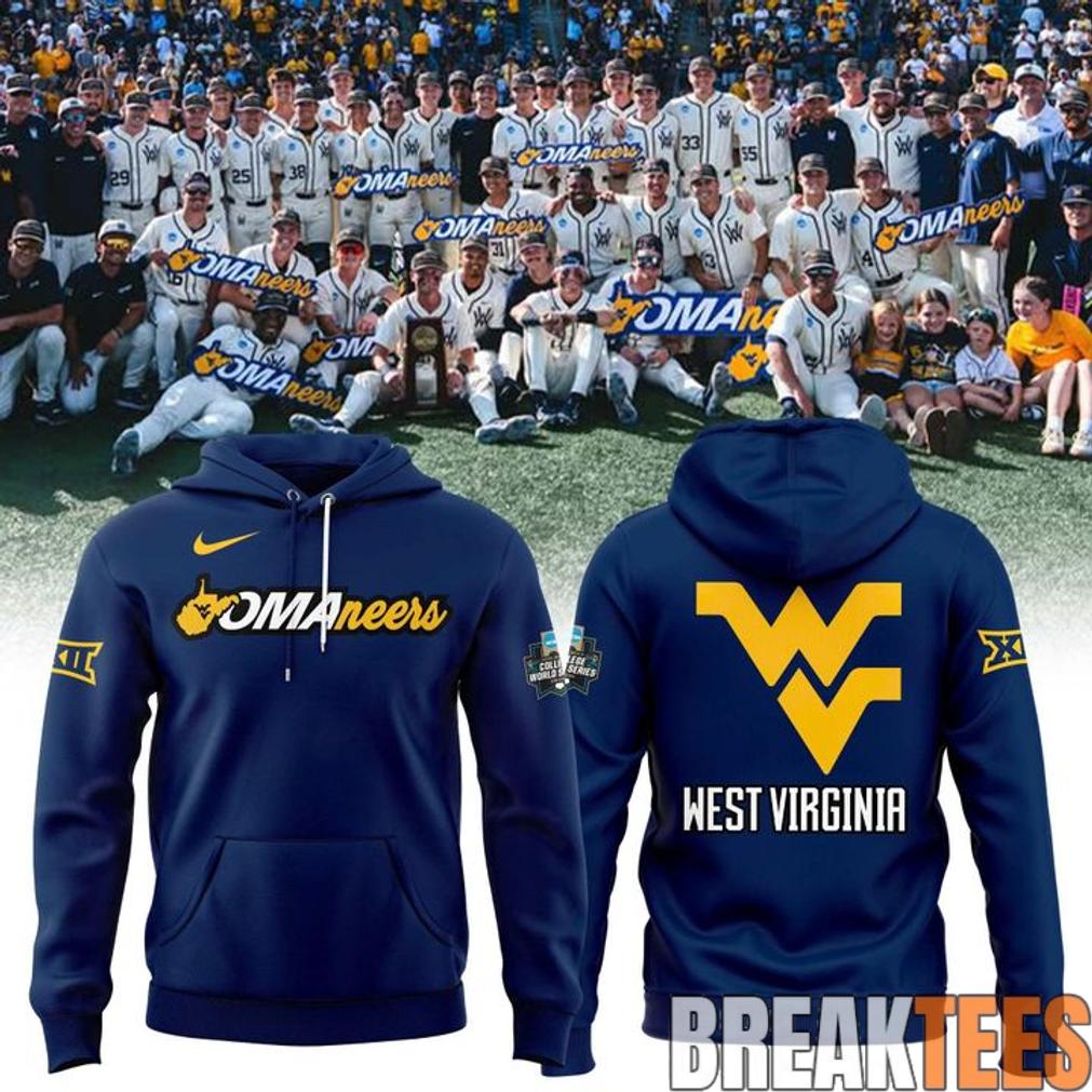 West Virginia Mountaineers 2026 NCAA Men’s Baseball Omaha College World Series Hoodie Navy