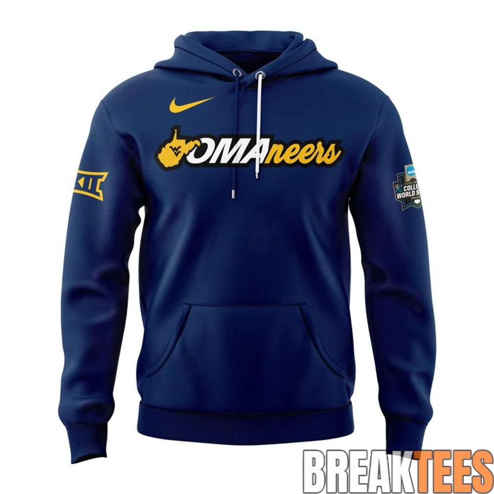 West Virginia Mountaineers 2026 NCAA Men’s Baseball Omaha College World Series Hoodie Navy
