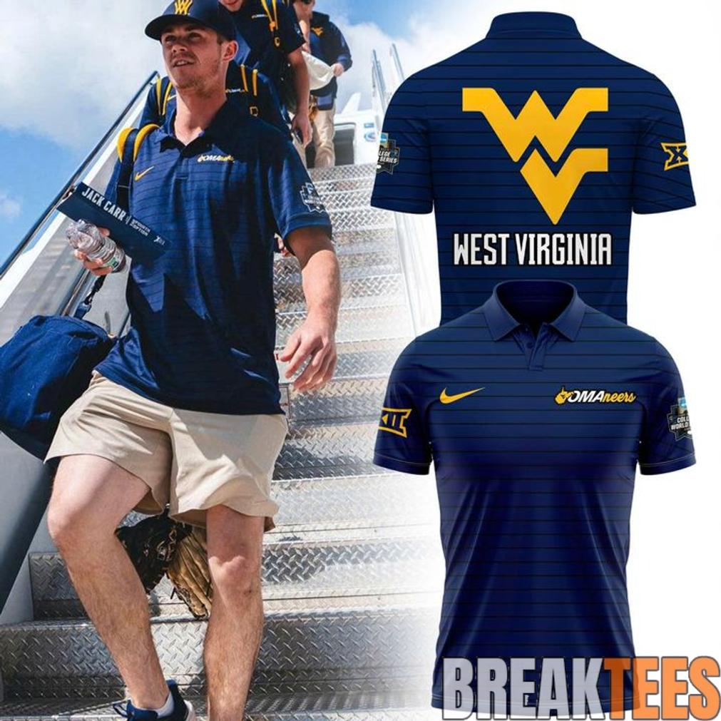 West Virginia Mountaineers 2026 NCAA Mens Baseball Omaha College World Series Polo