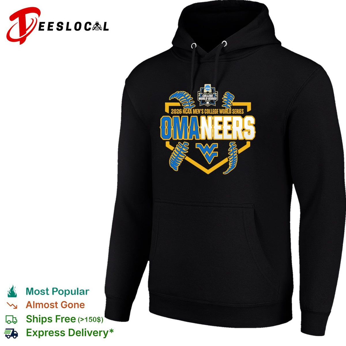 West Virginia Mountaineers 2026 NCAA Men’s College World Series OmaNeers shirt