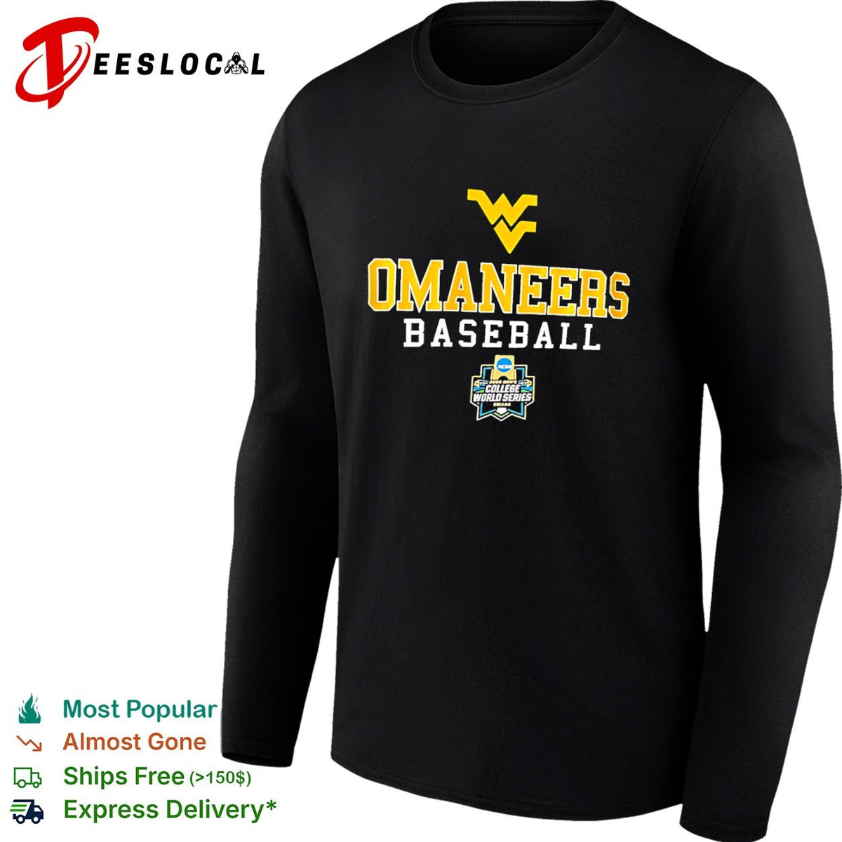 West Virginia Mountaineers Baseball 2024 College World Series Omaha shirt