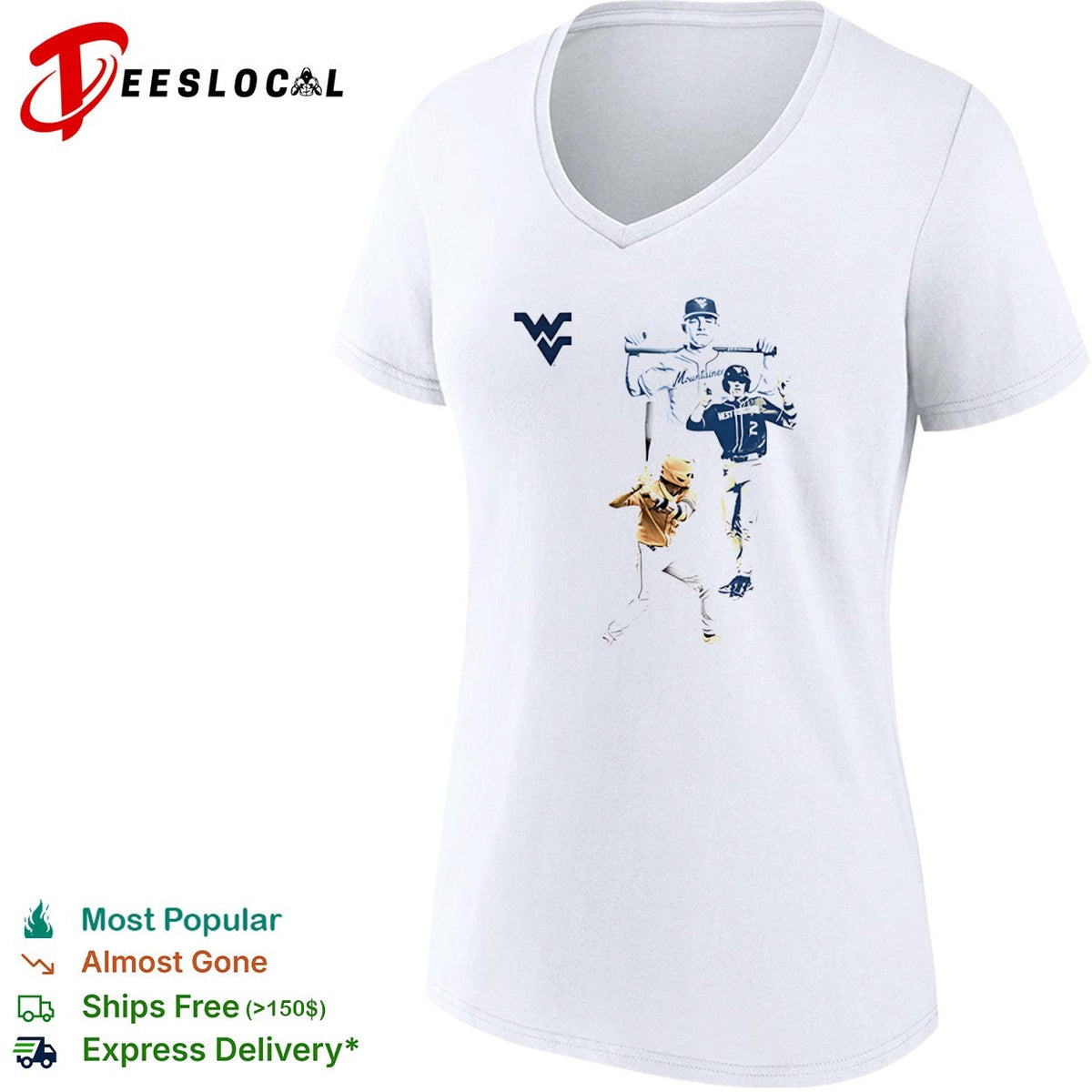 West Virginia Mountaineers Baseball Players and Mountaineer shirt
