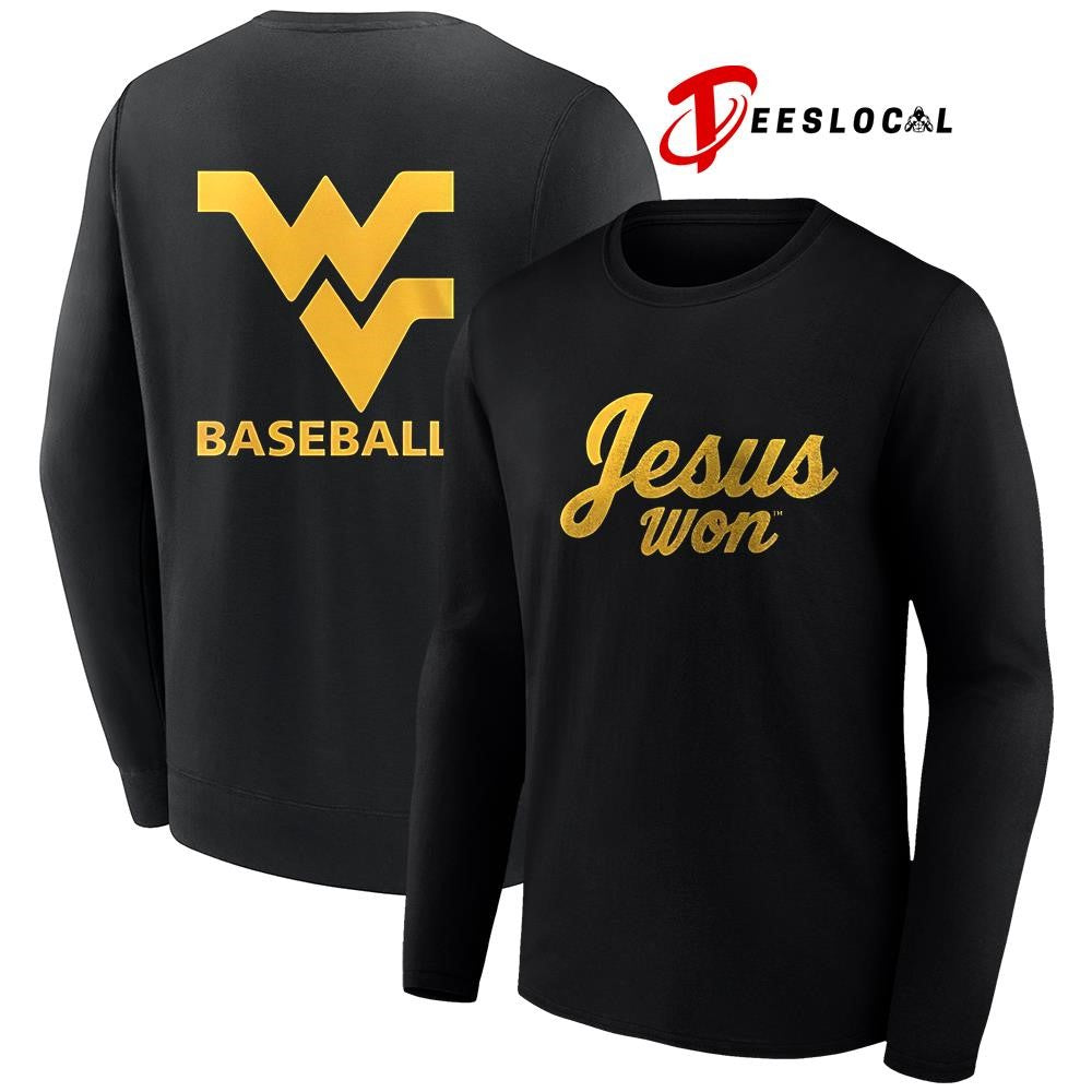 West Virginia Mountaineers Jesus won logo shirt