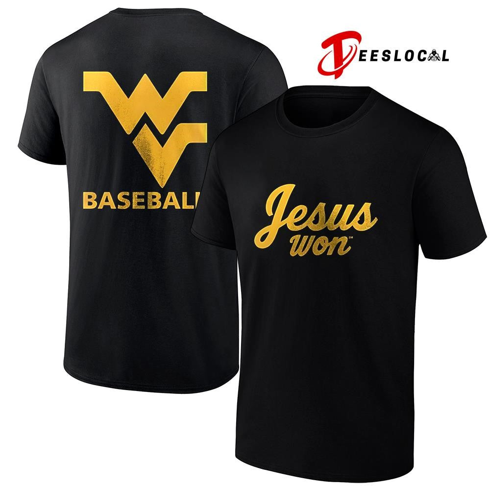 West Virginia Mountaineers Jesus won logo shirt
