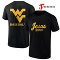 West Virginia Mountaineers Jesus won logo shirt