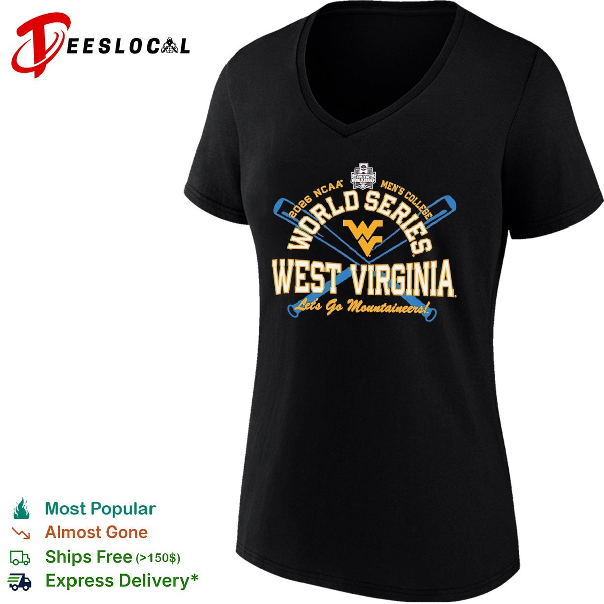 West Virginia Mountaineers NCAA Men’s College World Series 2026 shirt