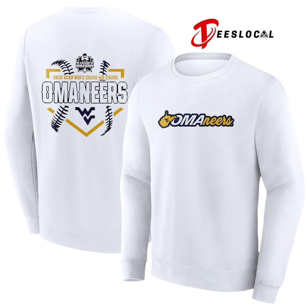 West Virginia Mountaineers NCAA baseball me’s college world series Omaneers logo shirt