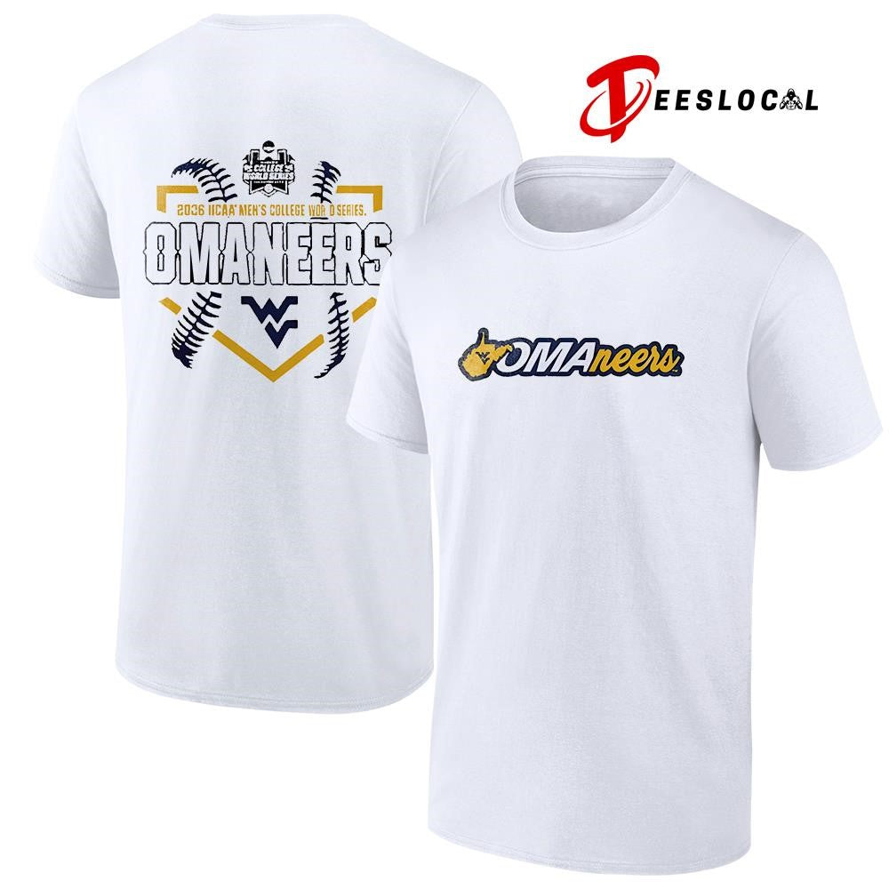 West Virginia Mountaineers NCAA baseball me’s college world series Omaneers logo shirt