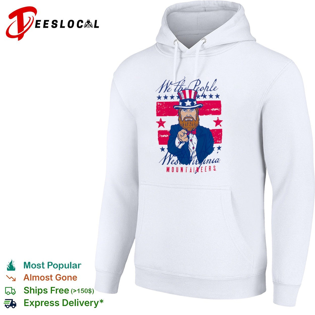 West Virginia Mountaineers we the people Uncle Sam shirt