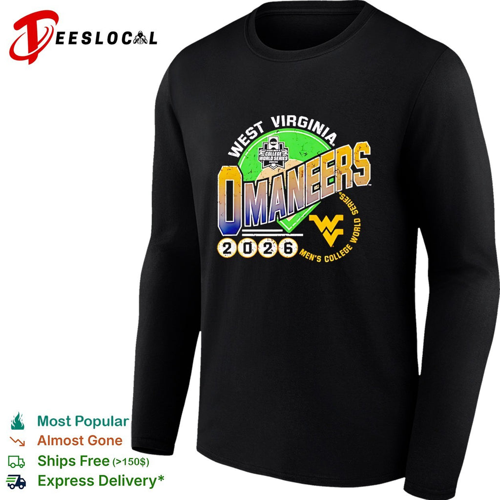 West Virginia Omaneers 2026 Men’s College World Series baseball distressed logo art shirt